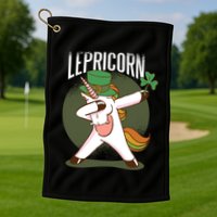 Unicorn Leprechaun Golf Towel