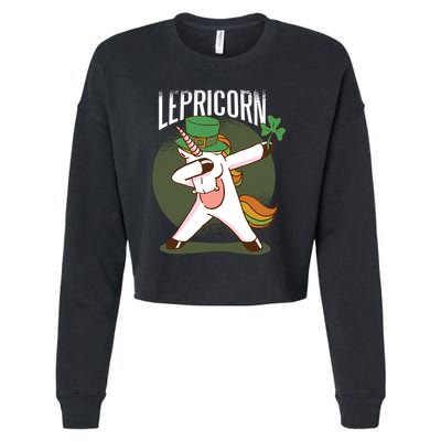 Unicorn Leprechaun Cropped Pullover Crew
