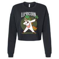 Unicorn Leprechaun Cropped Pullover Crew