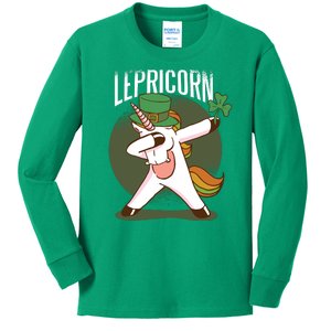 Unicorn Leprechaun Kids Long Sleeve Shirt