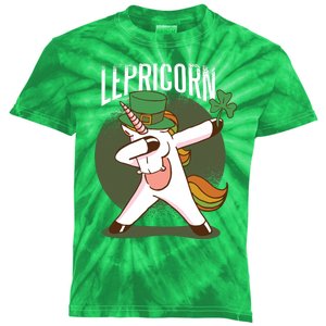 Unicorn Leprechaun Kids Tie-Dye T-Shirt