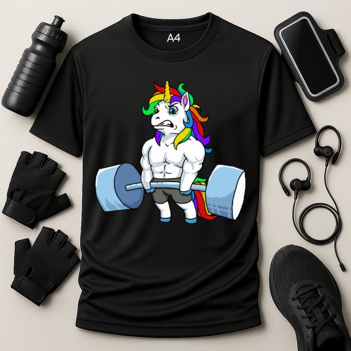 Unicorn Lifting Weights Performance Shirt