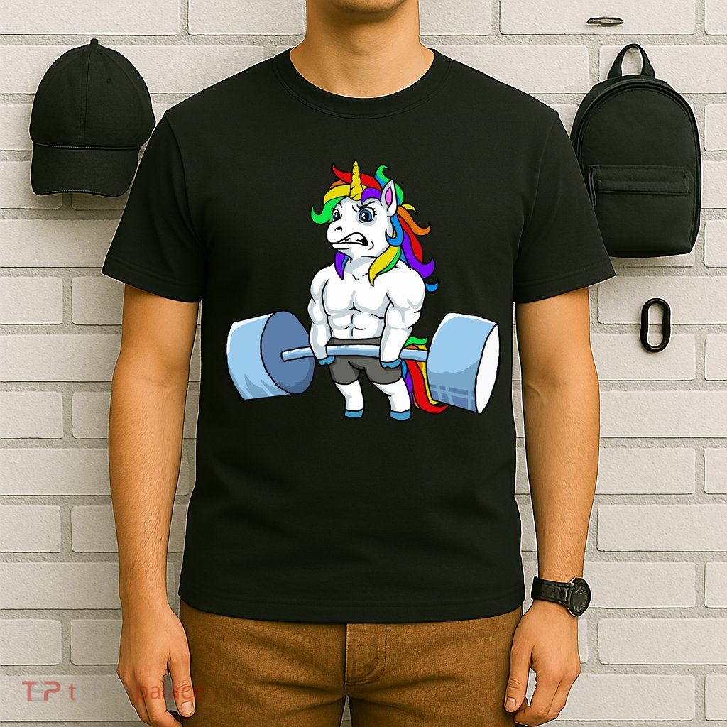 Unicorn Lifting Weights T-Shirt
