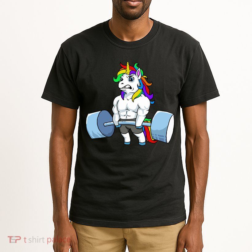 Unicorn Lifting Weights Tall T-Shirt