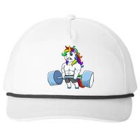 Unicorn Lifting Weights Snapback Five-Panel Rope Hat