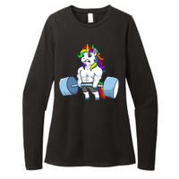 Unicorn Lifting Weights Womens CVC Long Sleeve Shirt