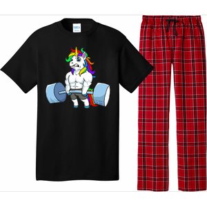 Unicorn Lifting Weights Pajama Set