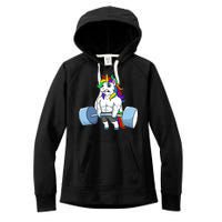 Unicorn Lifting Weights Women's Fleece Hoodie