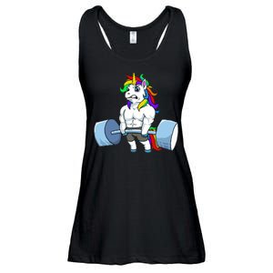 Unicorn Lifting Weights Ladies Essential Flowy Tank