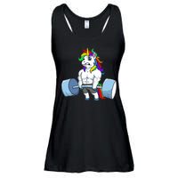 Unicorn Lifting Weights Ladies Essential Flowy Tank