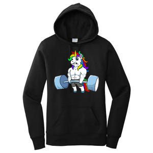 Unicorn Lifting Weights Women's Pullover Hoodie