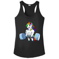 Unicorn Lifting Weights Ladies PosiCharge Competitor Racerback Tank