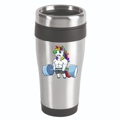 Unicorn Lifting Weights 16oz Travel Tumbler