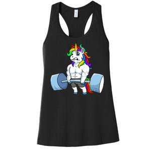 Unicorn Lifting Weights Women's Racerback Tank