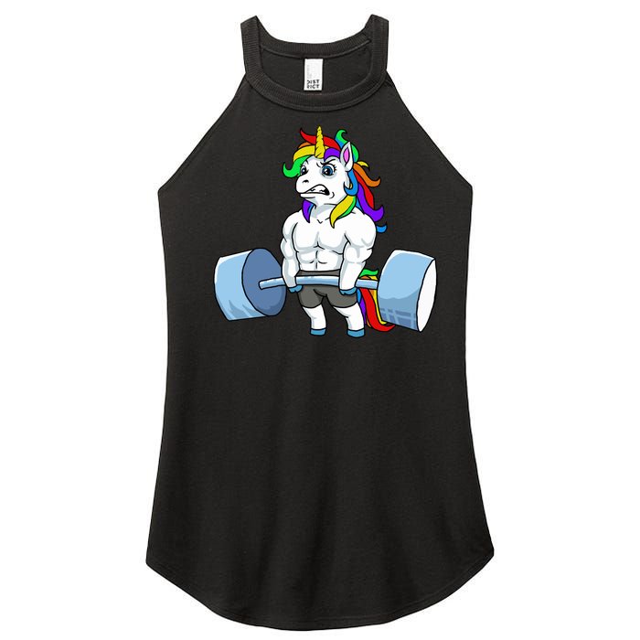 Unicorn Lifting Weights Women's Perfect Tri Rocker Tank