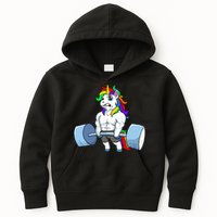 Unicorn Lifting Weights Kids Hoodie