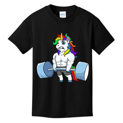 Unicorn Lifting Weights Kids T-Shirt
