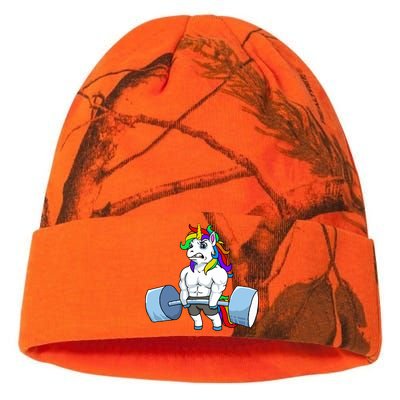 Unicorn Lifting Weights Kati Licensed 12" Camo Beanie