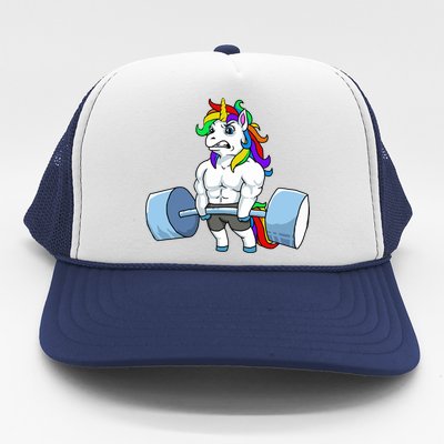 Unicorn Lifting Weights Trucker Hat