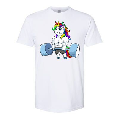 Unicorn Lifting Weights Softstyle® CVC T-Shirt