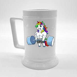 Unicorn Lifting Weights Beer Stein