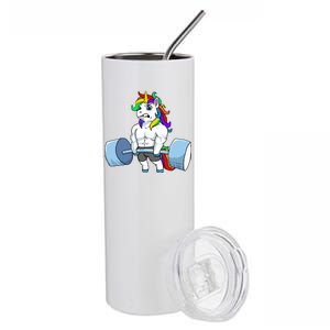 Unicorn Lifting Weights Stainless Steel Tumbler