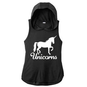 Unicorn Logo Ladies PosiCharge Tri-Blend Wicking Draft Hoodie Tank