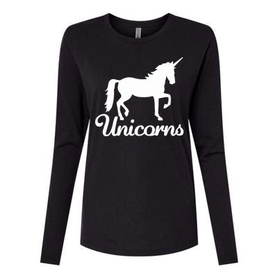 Unicorn Logo Womens Cotton Relaxed Long Sleeve T-Shirt