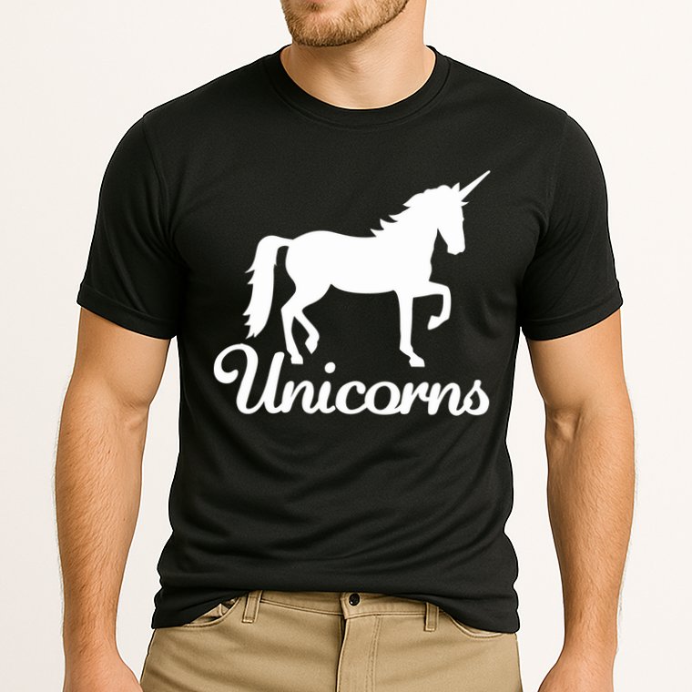 Unicorn Logo Cooling Performance Crew T-Shirt