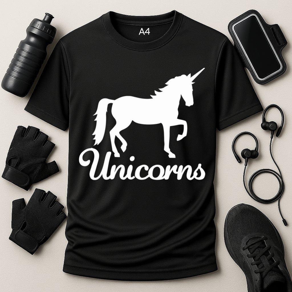 Unicorn Logo Cooling Performance Crew T-Shirt