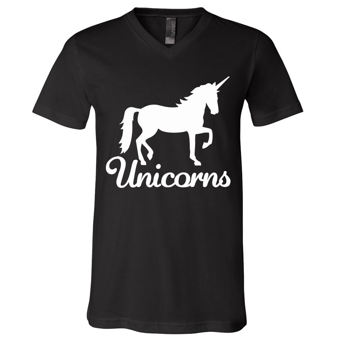 Unicorn Logo V-Neck T-Shirt