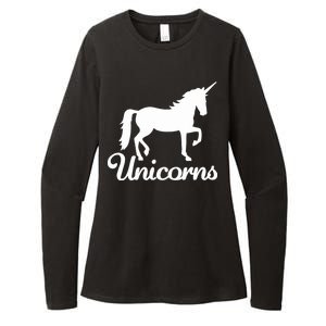 Unicorn Logo Womens CVC Long Sleeve Shirt