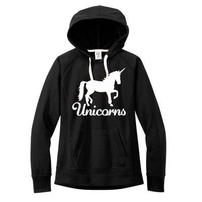 Unicorn Logo Women's Fleece Hoodie