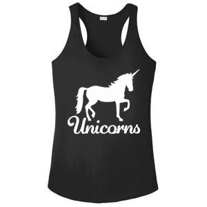 Unicorn Logo Ladies PosiCharge Competitor Racerback Tank