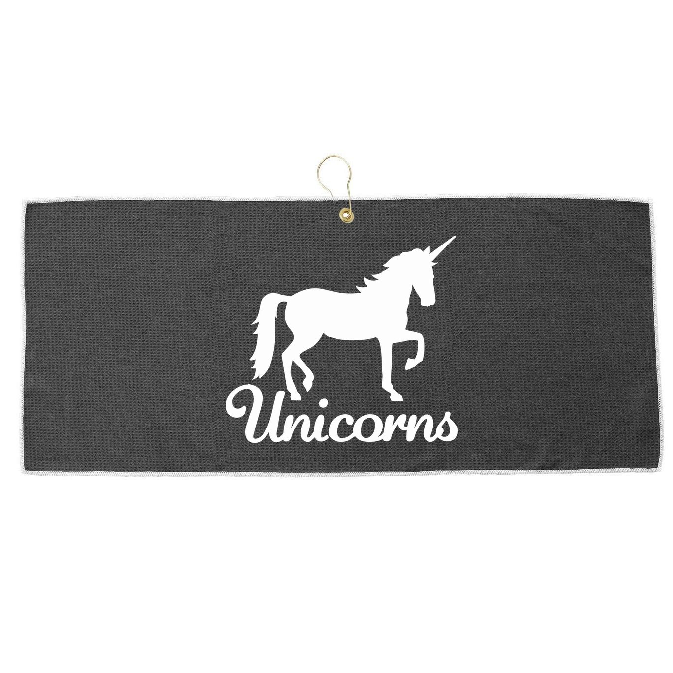 Unicorn Logo Large Microfiber Waffle Golf Towel