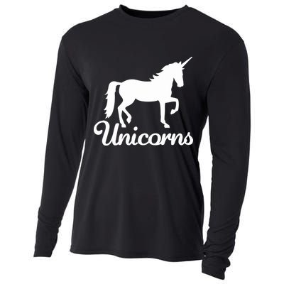 Unicorn Logo Cooling Performance Long Sleeve Crew