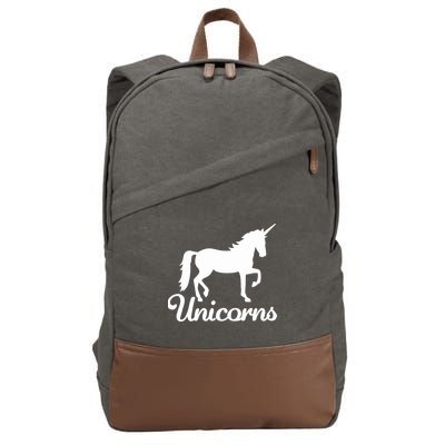 Unicorn Logo Cotton Canvas Backpack