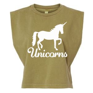 Unicorn Logo Garment-Dyed Women's Muscle Tee