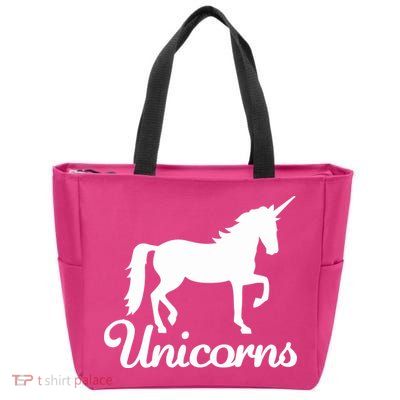 Unicorn Logo Zip Tote Bag