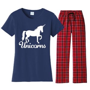 Unicorn Logo Women's Flannel Pajama Set