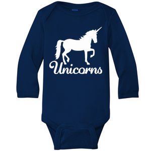 Unicorn Logo Baby Long Sleeve Bodysuit