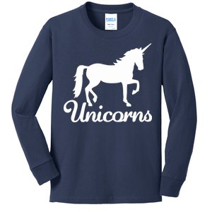 Unicorn Logo Kids Long Sleeve Shirt