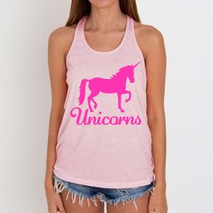 Unicorn Logo Women's Knotted Racerback Tank