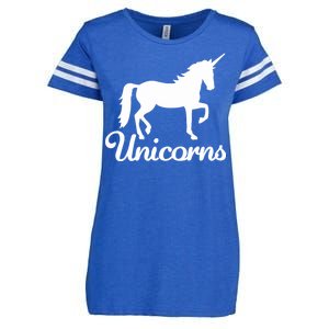 Unicorn Logo Enza Ladies Jersey Football T-Shirt