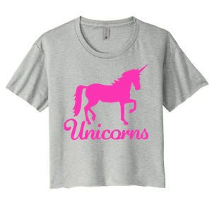 Unicorn Logo Women's Crop Top Tee