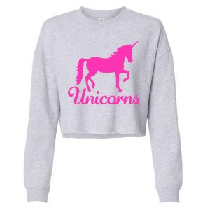 Unicorn Logo Cropped Pullover Crew