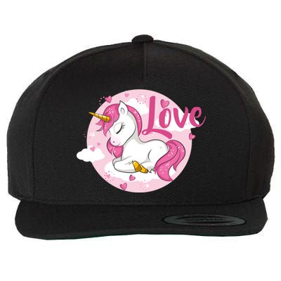 Unicorn Love  Wool Snapback Cap