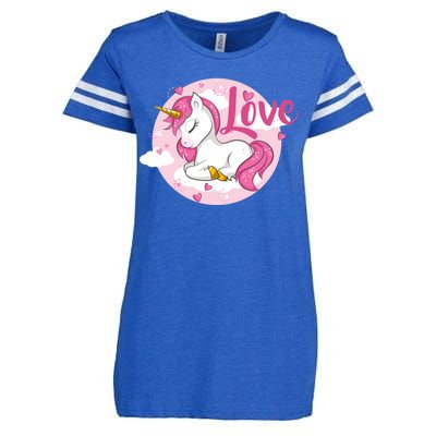 Unicorn Love  Enza Ladies Jersey Football T-Shirt