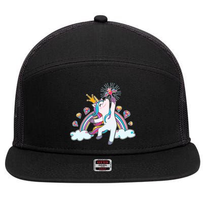 Unicorn Magic 7 Panel Mesh Trucker Snapback Hat