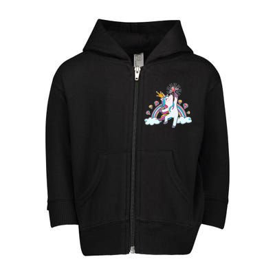 Unicorn Magic Toddler Zip Fleece Hoodie